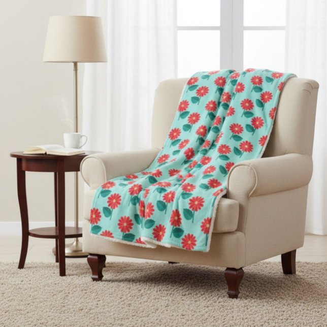 cobertor floral brilhante sherpa (Criador carregado)