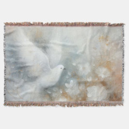 Cobertor Floral de Casamento com Pombo