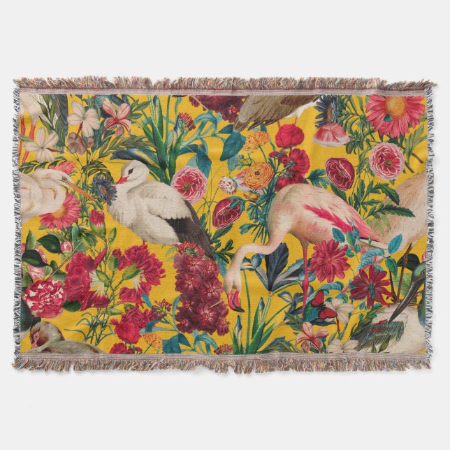 COBERTOR FLORAL E AVES XVIII (Frente)