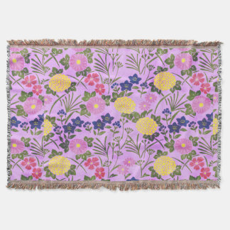 Cobertor Floral elegant colorful romantic pink modern