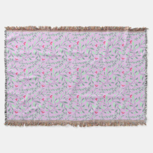 Cobertor Floral pattern.05.FR.pink e LPink verde BG