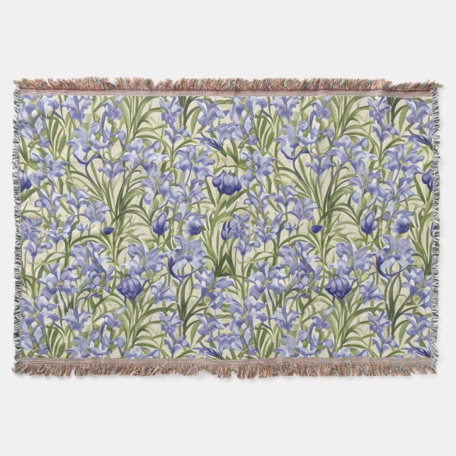 Cobertor Floral Pattern Bluebell Flowers (Frente)