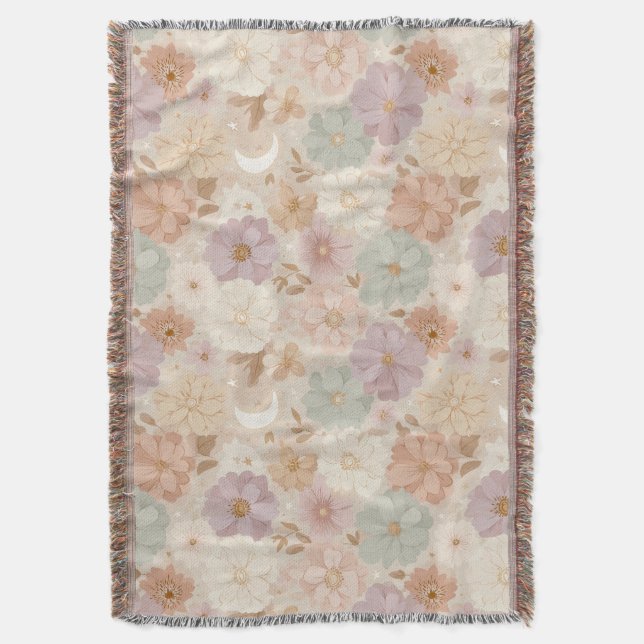 Cobertor Floral Prado Celestial (Frente Vertical)