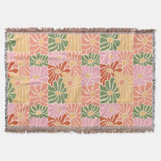 Cobertor Floral Retro Groovy  (Frente)