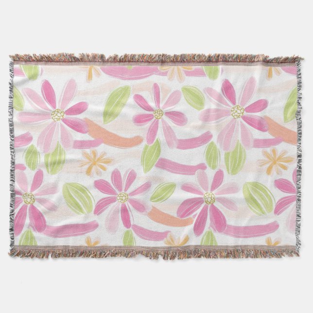 Cobertor Floral Retro Pastel (2) (Frente)