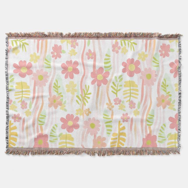 Cobertor Floral Retro Pastel (3) (Frente)