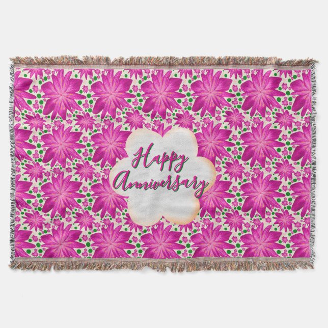 Cobertor Floral rosa personalizado e customizado  (Frente)
