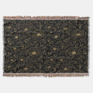 Cobertor Floral Sem Costura Luxuosa Elegante