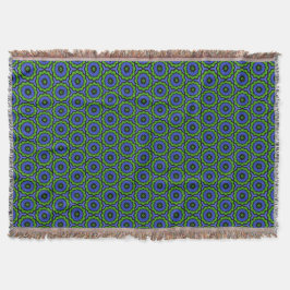 Cobertor Floral Verde Azul Mandala Lança