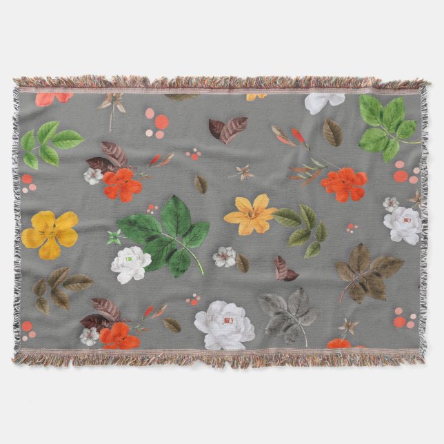 Cobertor Flores Amarelas e Rosas Brancas 16 (Frente)