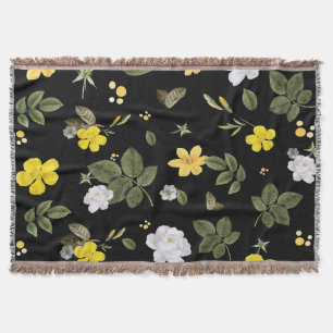 Cobertor Flores Amarelas e Rosas Brancas 2