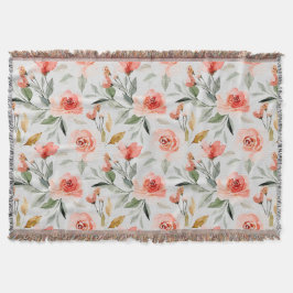 Cobertor Flores bonito de Aquarela