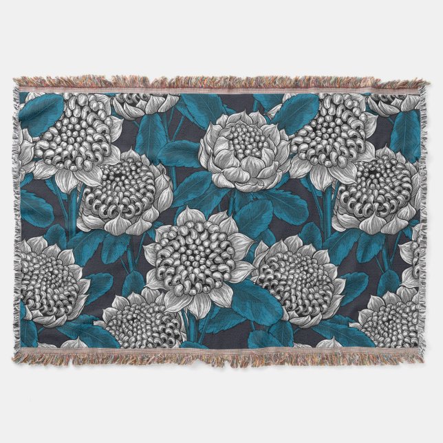 Cobertor Flores brancas de waratah (Frente)
