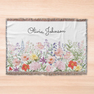 Cobertor Flores Coloridas Bonitas Jardim Floral Personaliza