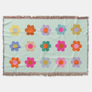 Cobertor Flores Coloridas Vintage Floral