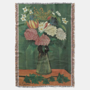 Cobertor Flores com Ivy por Henri Rousseau, Vintage Floral