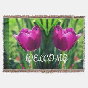 Cobertor Flores das tulipas, boa vinda
