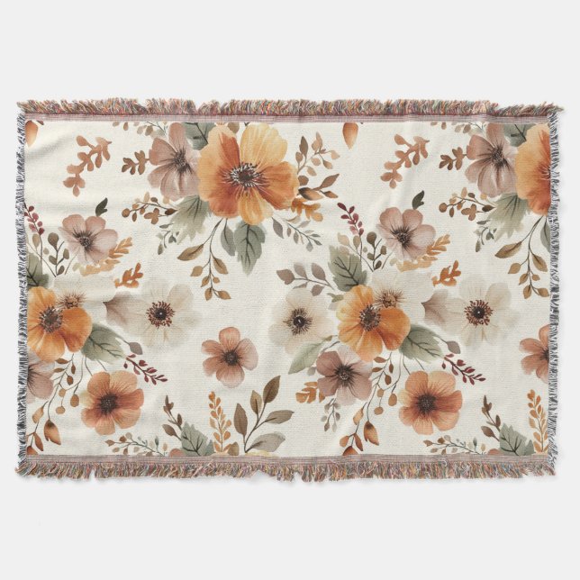 Cobertor Flores de Creme de Laranja (Frente)