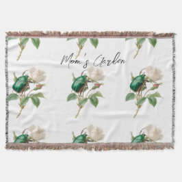 Cobertor Flores de Jardim da Mãe de vintage botânica