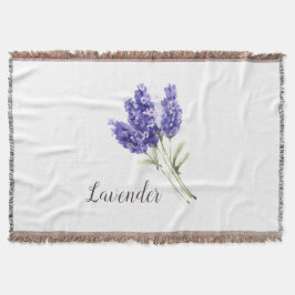 Cobertor Flores de Lavanda Aquarela