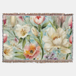 Cobertor Flores de primavera no Estilo do Impressionismo