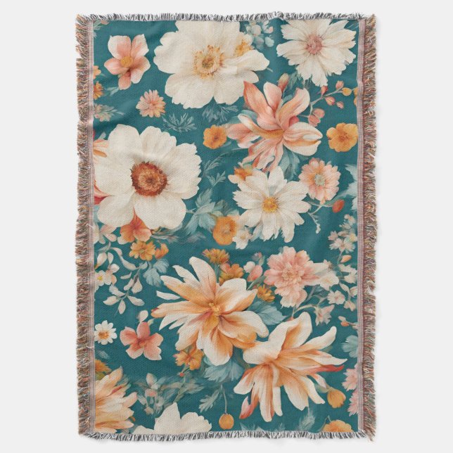 Cobertor Flores Delicadas Incríveis (Frente Vertical)