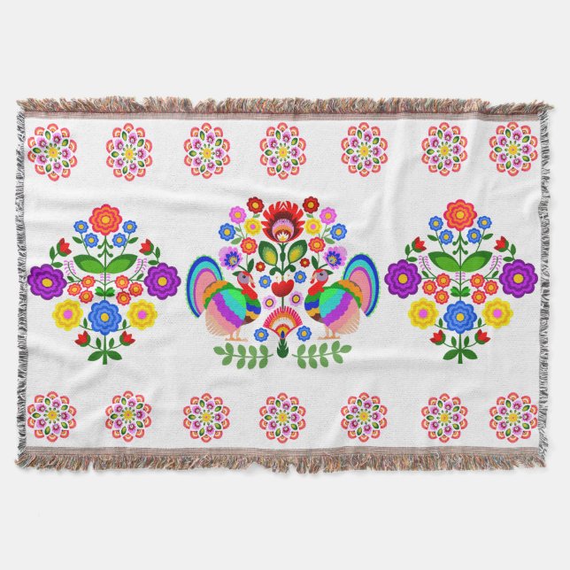 Cobertor Flores design poloneses. (Frente)