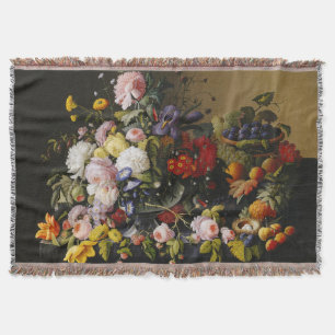 Cobertor Flores e Frutas de Vintage Stress Life