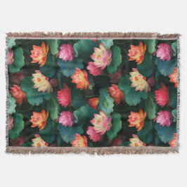 Cobertor Flores Eetéreas De Lotus Rosa, Art Nouveau Inspira