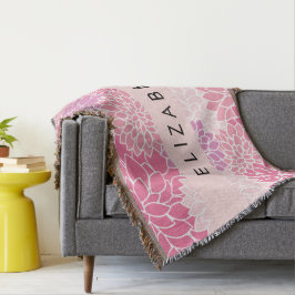 Cobertor Flores Rosa Dahlia, Padrão De Flores, Seu Nome