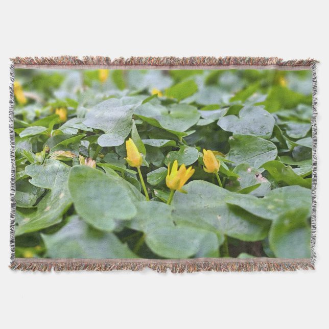 Cobertor Flores Silvestres da Floresta – Fotografia Botânic (Frente)