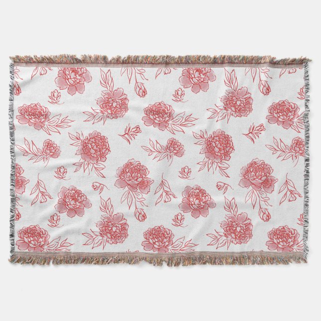 Cobertor Flores Vermelhas Chiques   (Frente)