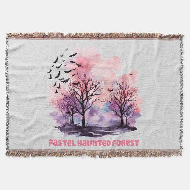 Cobertor Floresta assombrada por Pastel (Frente)