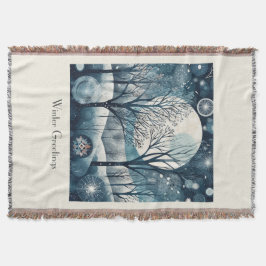 Cobertor Floresta Nórdica Moonliada, personalizável