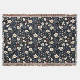 Cobertor Florim preto com bege e laranja