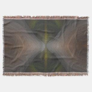 Cobertor Fluxo Dourado – Arte de Mesclagem Radial de Cores