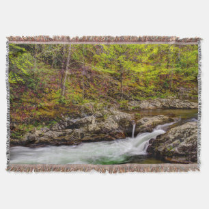 Cobertor Fluxo Florestal Em Montanhas De Enfumaçado Excele