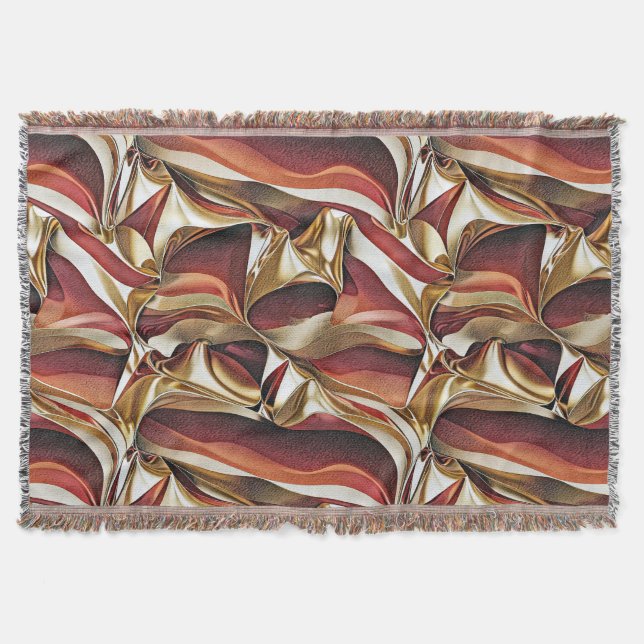 Cobertor Fluxos líquidos coloridos padrão geométrico dos ab (Frente)