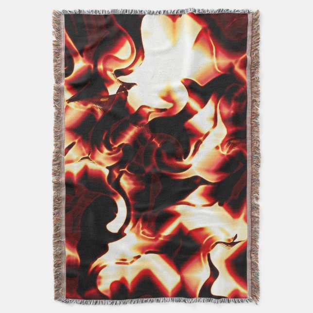Cobertor Fogo esculpida sobre fundo escuro (Frente Vertical)