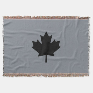 Cobertor Folha de bordo preta canadense corajosa