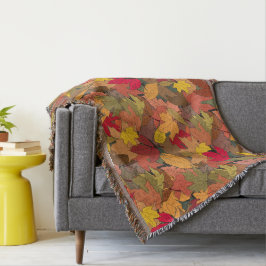 Cobertor Folhas coloridas do outono
