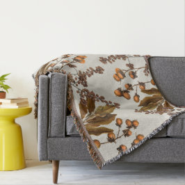 Cobertor Folhas de Folhagem de Cores de Água de outono