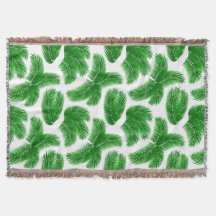 Folhas de Palma Tropical Verde sobre Branco
