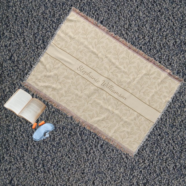 Cobertor Folhas de queda elegantes | Farmhouse Minimalista  (Criador carregado)