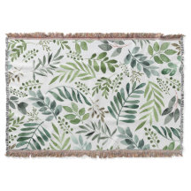 Folhas de verde de aquarela 