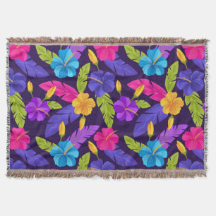 Cobertor Folhas tropicais e flores Padrão-23857