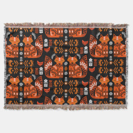 Cobertor Folk Art Fox E Hen