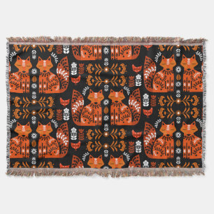 Cobertor Folk Art Fox E Hen
