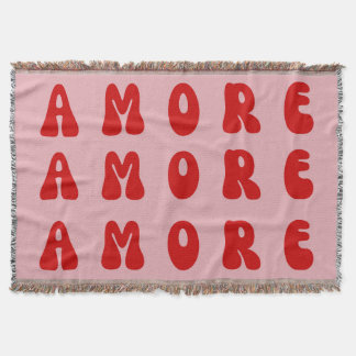 Cobertor Fonte de Bolha AMORE Rosa e Vermelho Retro dos Ano