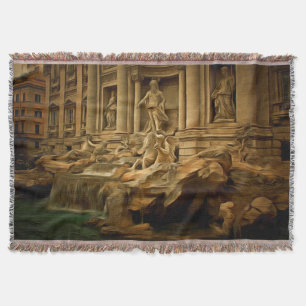 Cobertor Fonte do Trevi que pinta Roma